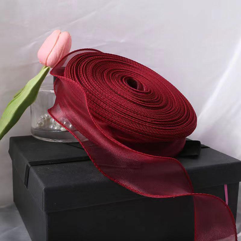 Large Satin Ribbon for Flower Bouquet and Cake Decoration - DIY Floral Art and Craft Supplies