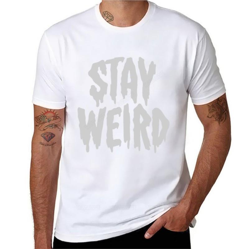 Brand Tshirt Unisex Stay Weird TShirt Korean Fashion Aesthetic Clothes Anime Tshirt Anime Unisexs T Shirts Cotton Teeshirt