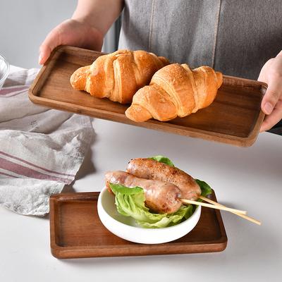1pcs Acacia Wooden TrayJapanese Wooden Fruit Tray Household Snacks Cake Tray Multifunctional Teacup Tray