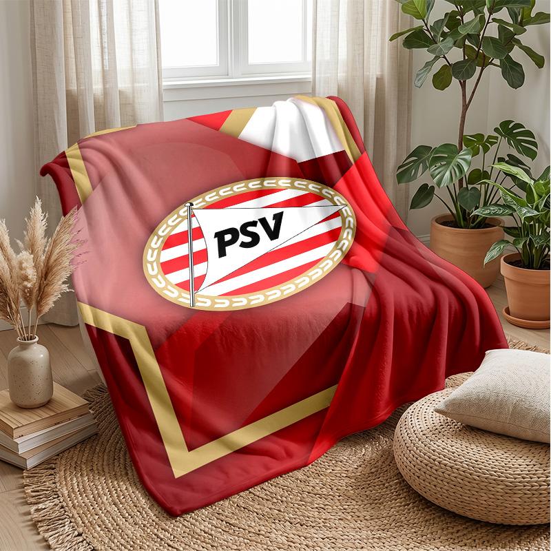 PSV Eindhoven FC Zachte Flanellen Fleece Deken Lichtgewicht Gezellige Warme Plaid voor Bank Bed Huisdecoratie