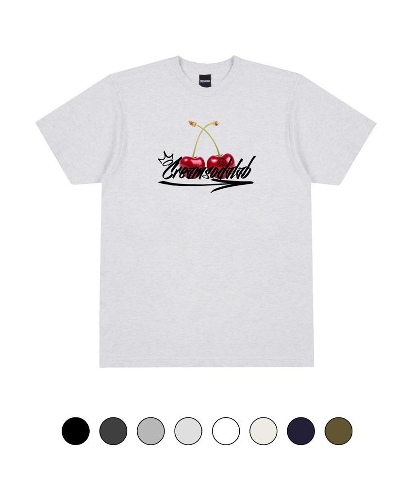 CREAM SODA LAB Cherry Logo Short Sleeve T-Shirt (Type A)