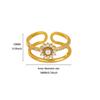 Luxus Kreuz Zirkonia Edelstahl Ring für Damen Mama 18K Goldplattiert Anti-Fading Ringe Hochzeits Schmuck Zubehör