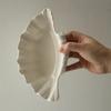 Three-dimensional Shell Plate Cream Retro Ceramic Plate Fruit Snack Plate Dinner Tray Dish Set Jewelry Storage Dish Tableware