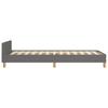 Bed Frame without Mattress Dark Grey 90 x 190 cm Fabric