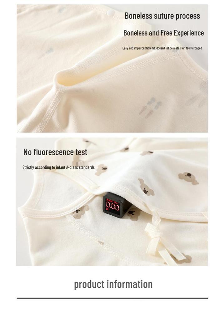 Premium Babyromper van Puur Katoen, 0-1 Jaar, Lente/Herfst, Naadloze Driehoekige Romper voor Pasgeborenen