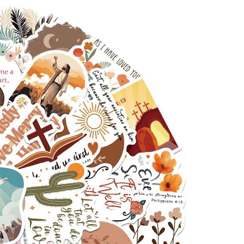 Jesus Aufkleber 50 Stück Wasserdicht Verschiedene Sticker Boho Sticker Christliches Scrapbooking Zubehör Für Wasserflasche Laptop Handy