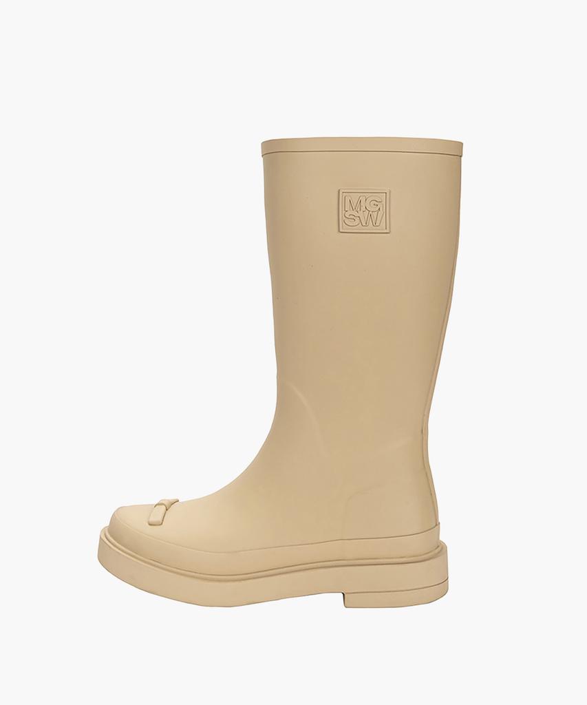 Margesherwood Ribbon Rubber Boots Long_Beige