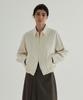 Step Around Soft Cotton Collar Blouson (Ivory)