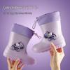 Cartoon Pony Kids' Rain Boots – Non-Slip, Lightweight, Fleece-Lined Waterproof Shoes for Boys, Girls, and Toddlers.