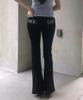 Lacsen Crack Back Lettering Bootcut Pants