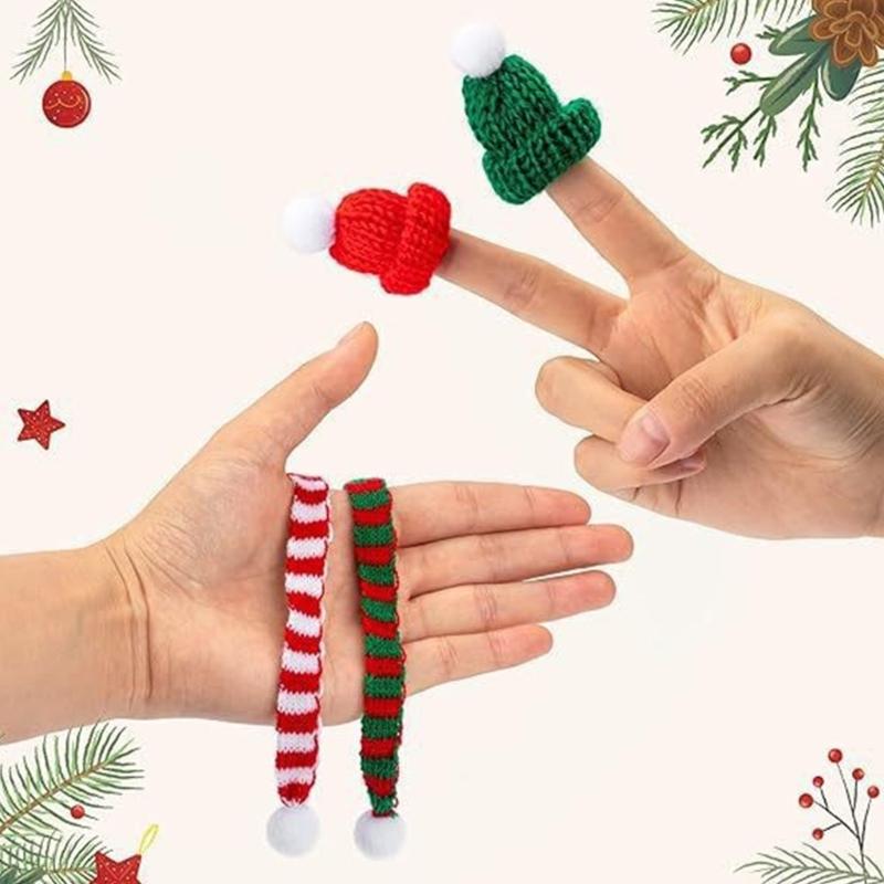 Fils faits main Costume de Noël Bouteille de vin Accessoires Décoration de vacances confortable Pour Maison Bureau Fournitures de fête
