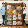 Coperta trapuntata con stampa di gatti, Coperta morbida, calda e accogliente, Coperta con gattini carini