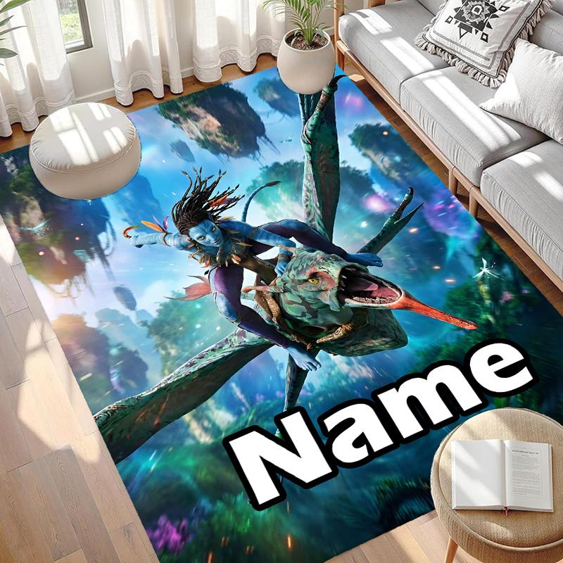Benutzerdefinierter Name Personalisierter Avatar Druckteppich, Vielseitiger Wohnkulturteppich, für Spielzimmer, Wohnung, Balkon, Eingangsbereich, Flur Geschenk