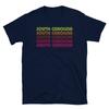 Retro State of South Carolina Inline Font Disco Neon Short-Sleeve Unisex T-Shirt