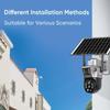 LS VISION 12MP 4G/WiFi Dual Screen Solar Camera Outdoor 10X Zoom 6K Three Lens Human Auto Tracking Surveillance Camera V380 Pro