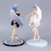 Anime Re:0 Figur Rem Actionfigur PVC Engel Remu Weißes Kleid Schreibtischornament Aufschauender Spielzeuggeschenk Sammlerstück
