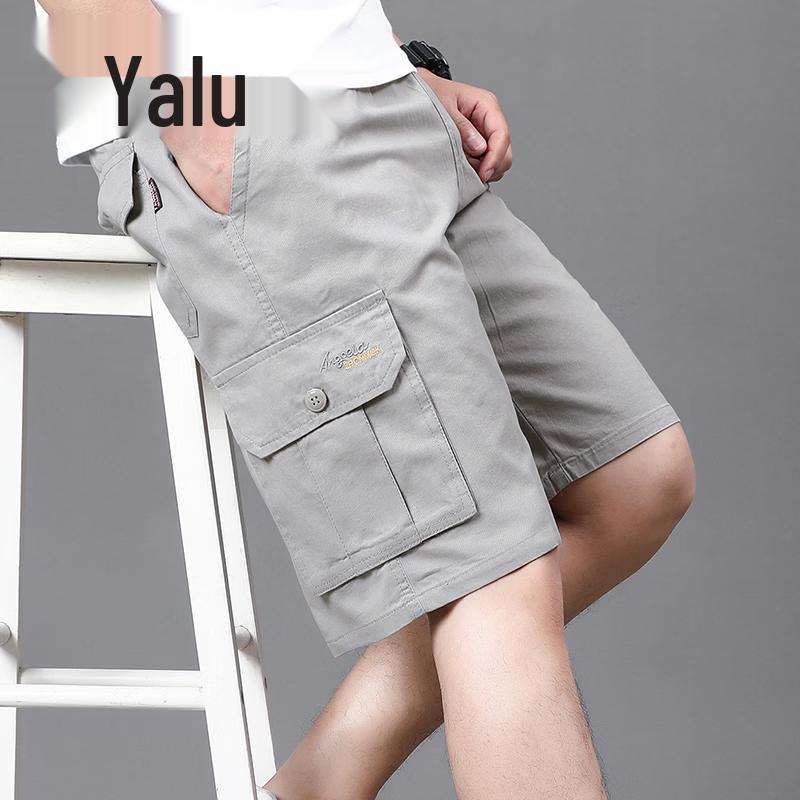 Yalu Men's Casual Cotton Workwear Shorts