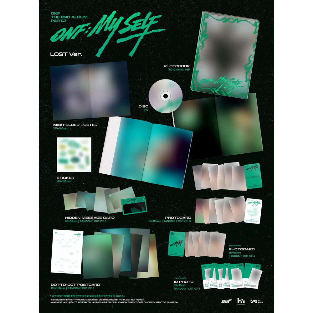 [Pre-Order] ONF ONF:MY SELF Photobook Ver 3 Set Kpop Album CD Photocard Official