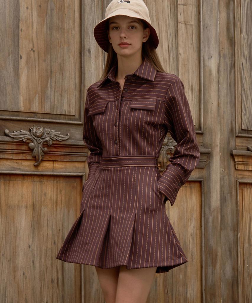 Candini Brown Logo Dress