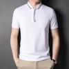 Summer New Men's Short-sleeved T-shirt Men's Youth Lapel with Mulberry Silk Fashion Casual Short-sleeved T-shirt