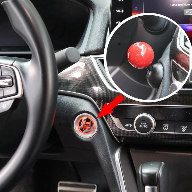 Car Push To Button Cover Button Lever Joystick Engine Ignition Decorations Stop Protective Cover