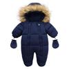 Winter Newborn Baby Girl Clothes Thicken Baby Romper with Gloves Warm Baby Jumpsuit Hooded Plus Velvet Children's Clothing