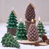 Moule Bougie Pomme de Pin Arbre de Noël 3D DIY Bougies Aromatiques Savon Moules en Silicone Plâtre Résine Artisanat Fabrication Décoration de Noël Maison Cadeaux