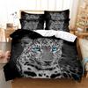 3D leopardí ložní souprava Queen Ložní souprava Povlak na přikrývku Ložní souprava Přehoz na postel Bavlna Queen Ložnicová souprava Přehoz na postel Ložní souprava