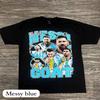 Lionel Messi Goat Football Graphic T-shirt European and American Summer New Men's and Women's Pure Cotton Top