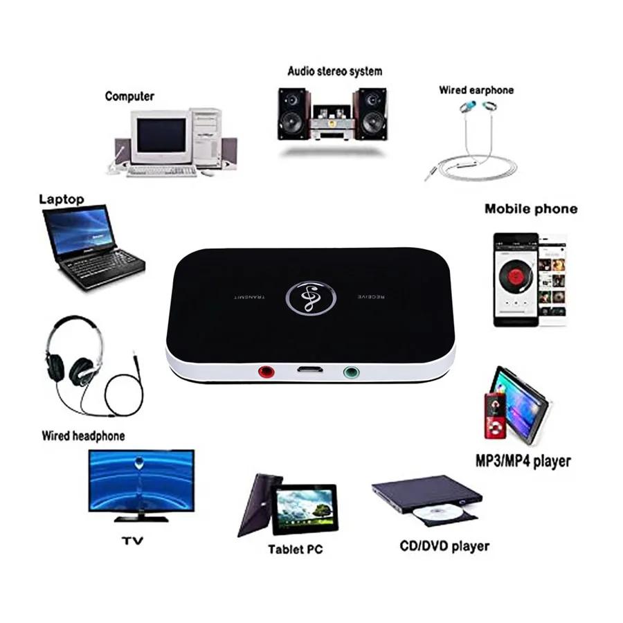 Bluetooth 5.3 helisaatja vastuvõtja adapter RCA 3,5 mm AUX-pesa stereo muusikapleier USB juhtmevaba helipulk muundur autole PC-le telerile