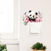 Aquarell Blumen Blätter Kleiner Panda Schlafzimmer Wohnzimmer Schalter Home Hintergrund Verschönerung Wandaufkleber