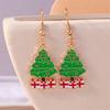 Cute Christmas Tree Drop Earrings Women Girls Elk Snowman Santa Claus Earrings X'mas New Year Party Jewelry Gifts