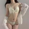 The New Japanese Girls' Underwear Women's Small Breasts Gather Sexy Lace Pure Desire Without Steel Ring To Close the Breast Top Support Bra Cover