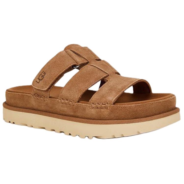 UGG Papuci de casă rezistenți la abraziune, pentru femei, culoarea castanei 1174090-CHE