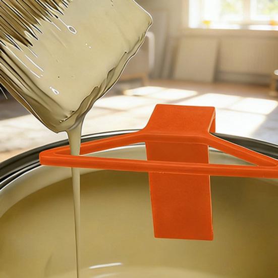 Paint Can Clip-on Brush Scraper Tool Mess Free Waste Reduction Universal Can Rim Mount Paint Brush Holder Painter Accessory