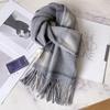 Classic 100 Wool Plaid Red Scarf for Men and Women, Warm Autumn and Winter Cashmere Scarf