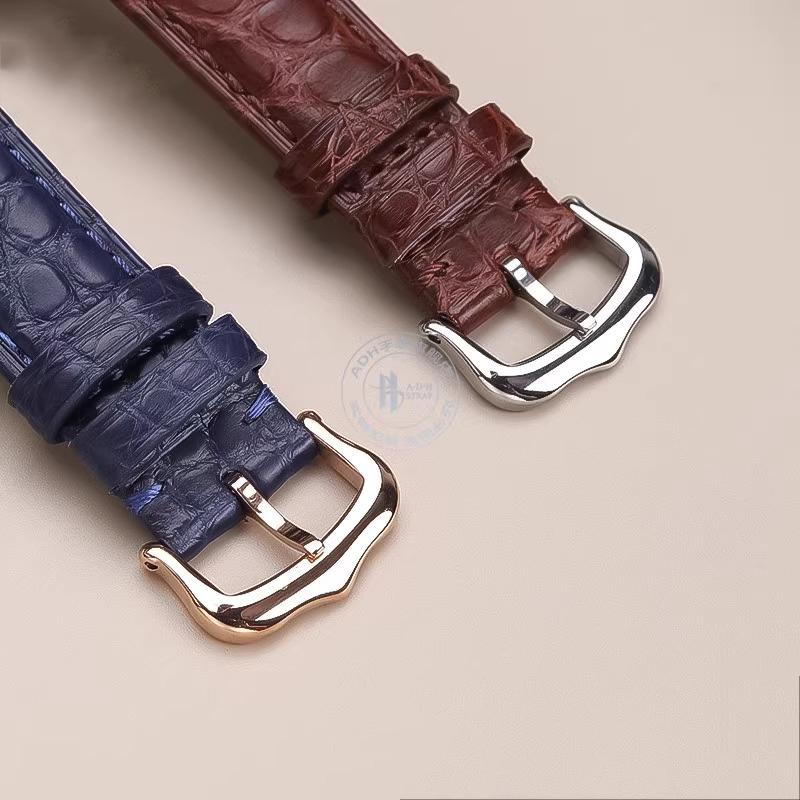 Alligatorurrem för Tank de Cartier W5200005 WSTA0030 17mm 18mm 19mm 20mm 21mm 22mm Svart Brun Blå Krokodilurrem