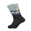1 Paar europäische und amerikanische trendige Socken mit personalisierter Street-Fashion-Ölgemälde-Serien-Socken