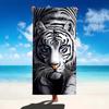 Tiger Lion Animal Beach Towel Digital Printing Thin Quick-Dry Anti-Sand Microfiber Lightweight for Swim Yoga Travel Gym Gift