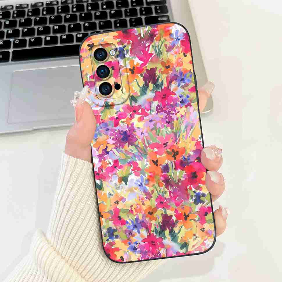 Para Capa Oppo Reno4 Pro 5G CPH2089 Capa Pintada com Arte de Luxo Para Capa de Celular Oppo Reno4 Reno 4 Pro 5G Protetor Capa Macia
