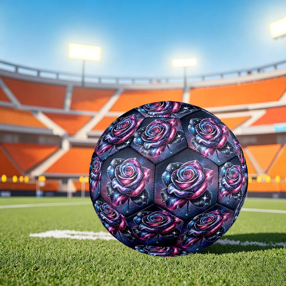1pc Galactic Rose Size 5 Soccer Ball Professional Match Training Football Indoor &Outdoor Sports Ball Training Ball Lightweight Durable y73