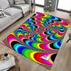 1 STuks Psychedelisch Patroon Extra Groot Antislip Vloerkleed, Kantoor, familie, slaapkamer, Studio Groot Vloerkleed Binnenkleden, , Levendige Kleuren
