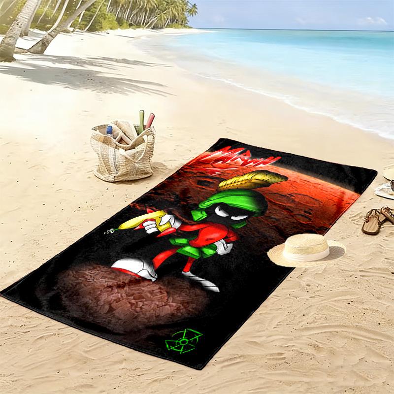 Marvin Martian DJ Funk Beach Towel Portable for Travel Soft Quick-drying Swim Towel Outdoor Pool Towel Seaside Beach Beach Towel