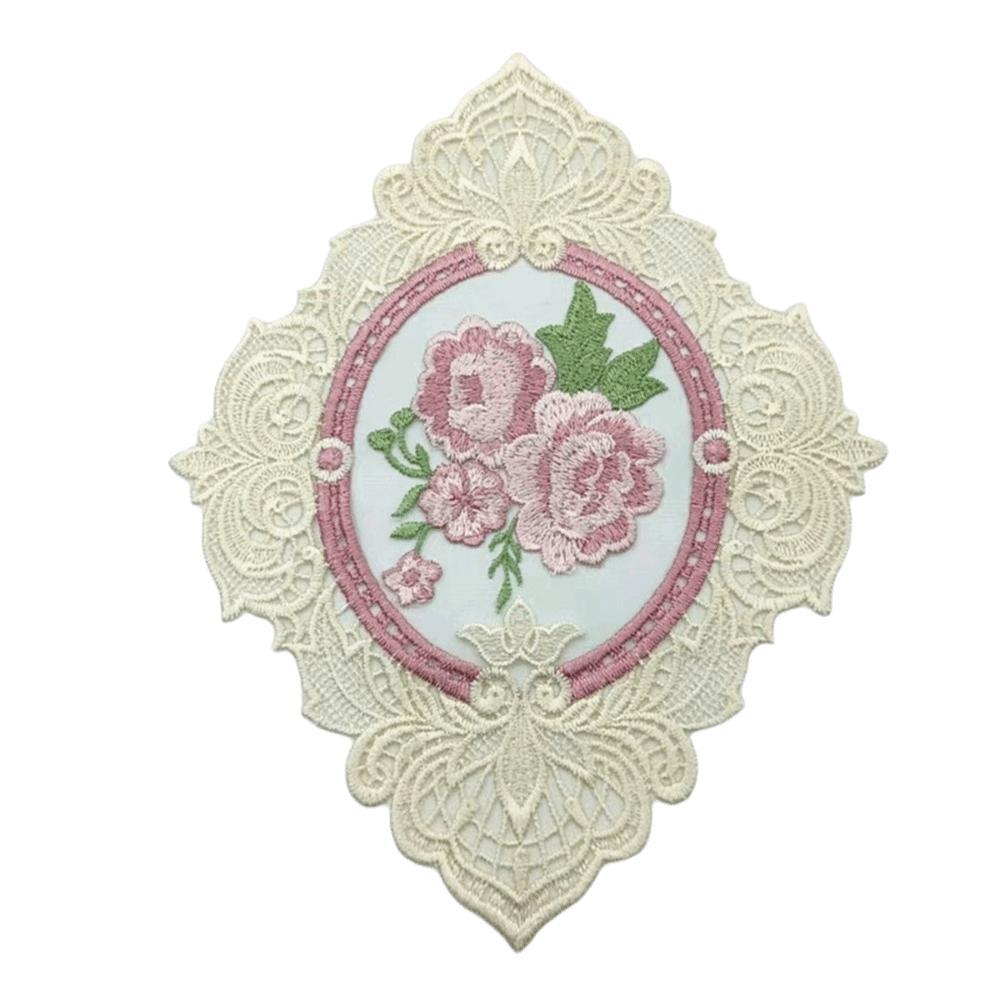 Oval Lace Embroidered Coaster Anti-scald Photo Props Insulation Dining Mat European Style Headboard Decorative Pad