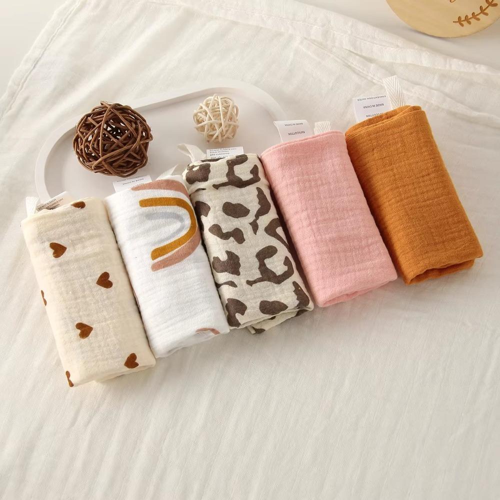 Nouveau 3/5 Pièces Haute Qualité 6 Couches Coton Pur Gant de Toilette en Coton Gaze Absorbante Coton Serviettes pour Bavoirs de Nouveau-né Serviettes Carrées Douces