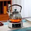 Glass Teapot Set with Bamboo Handle and Electric Ceramic Stove