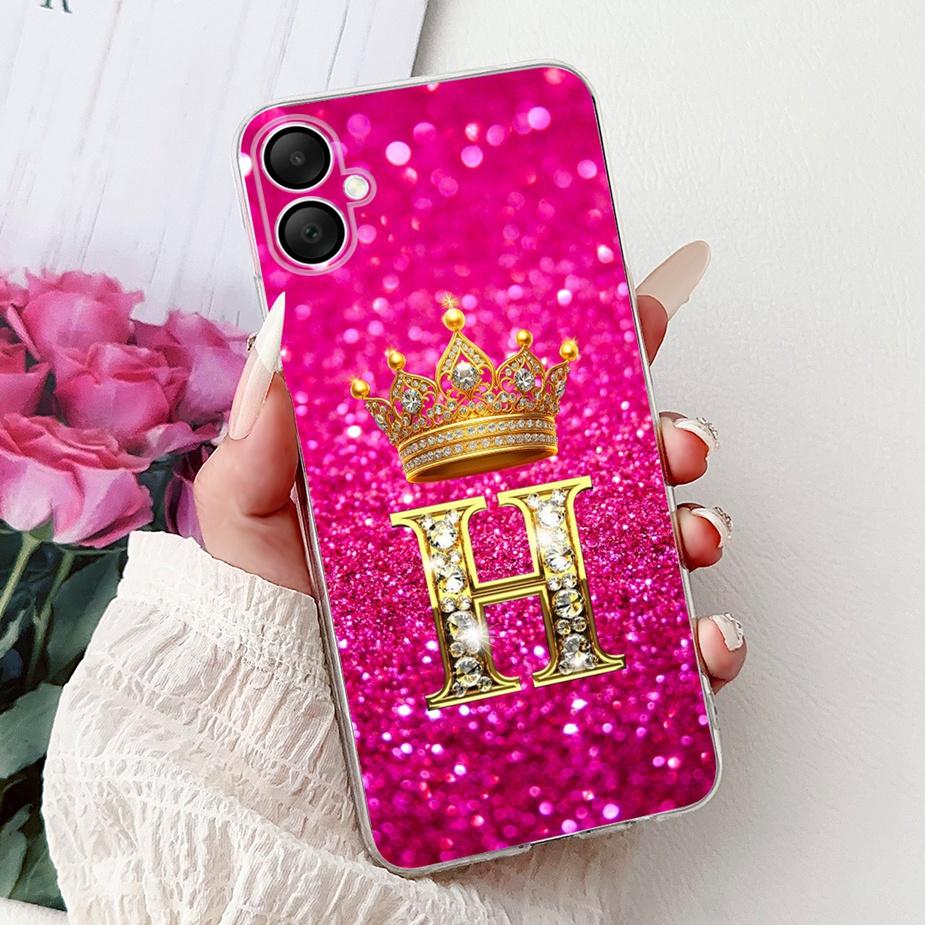For Samsung Galaxy A05 A06 4G Case Luxury Letters Cover Soft Slim Phone Case For Samsung A06 A 05 s Galaxy A05s A 06 Fundas Bags