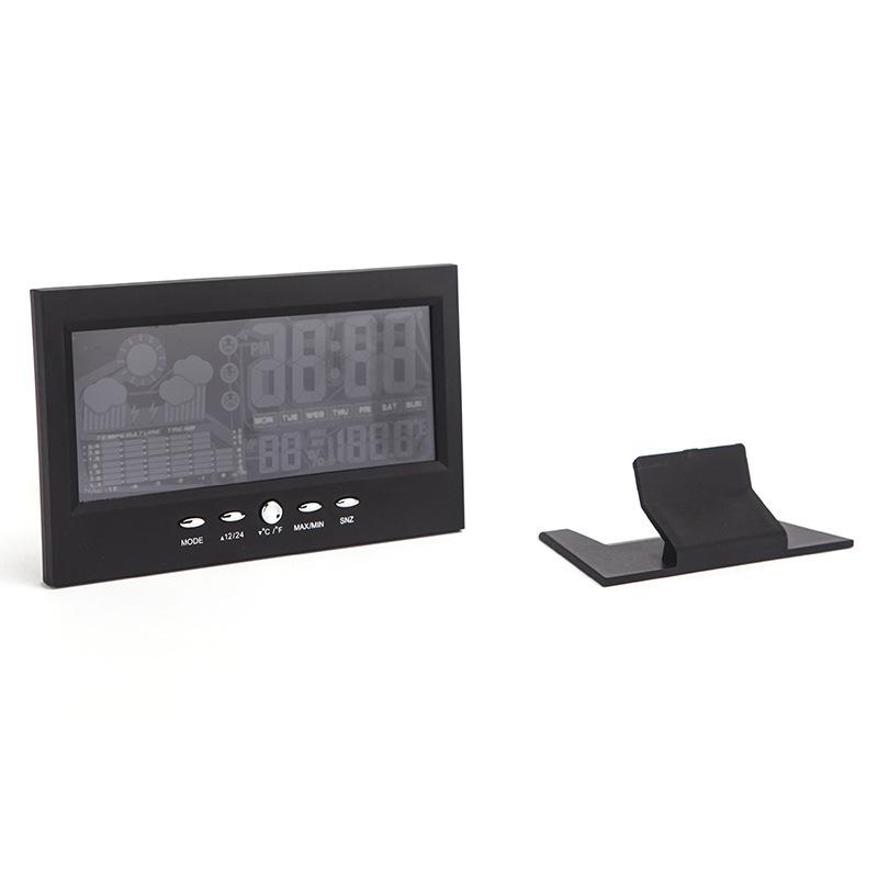 Wetterstation Wecker mit Thermometer, Hygrometer und Datumsfunktion für umfassende Wetterinformationen