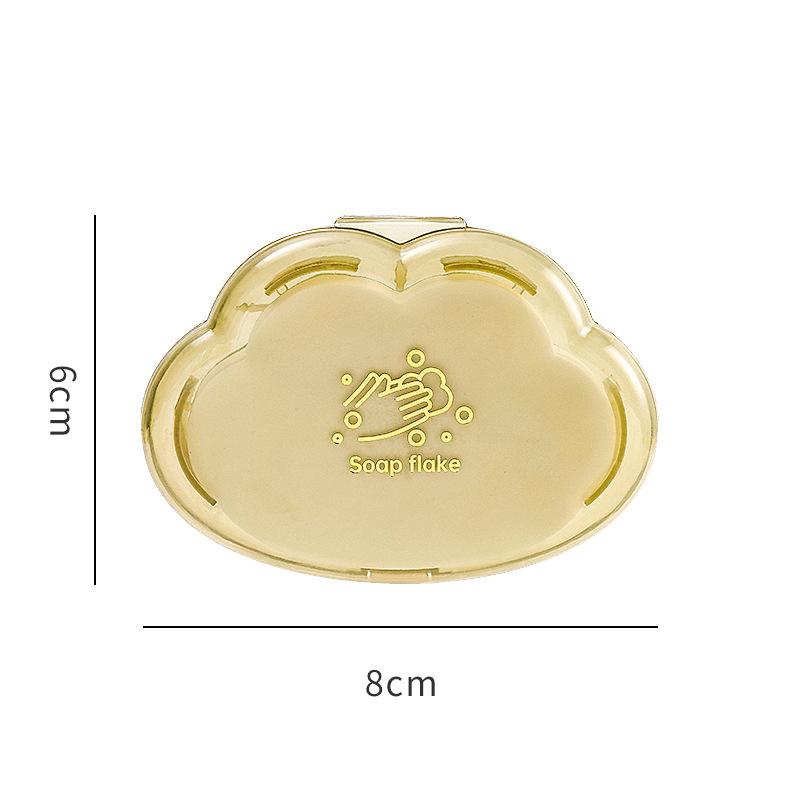 50Pcs Disposable Soap Paper Travel Portable Soap Sheets Creative Cloud Shape Scented Slice Pocket Soap Mini Hand Washing Box