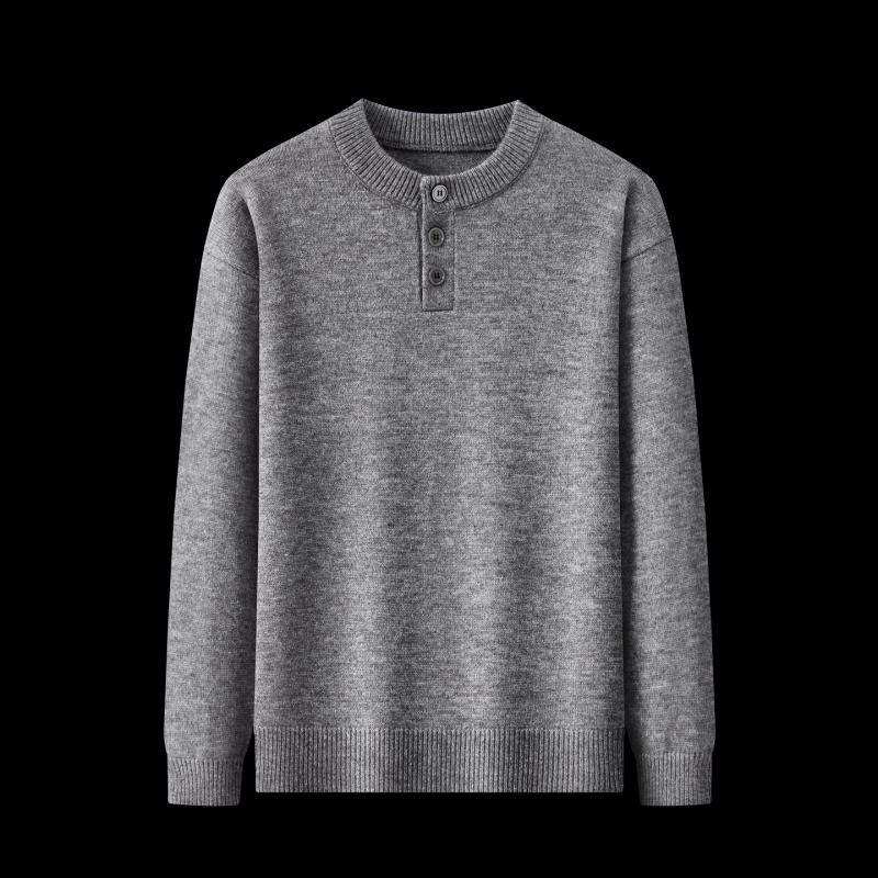 Hengyuanxiang Men's Crew Neck Knitted Pullover